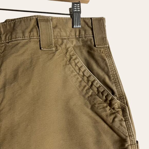 Carhartt Tan Dungaree Loose Fit Canvas Utility Work Pants Size 36x32 - Picture 3 of 11